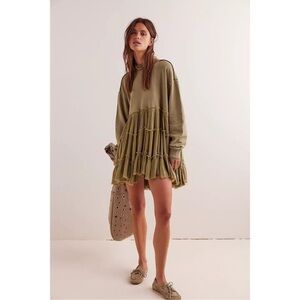 Free People We The Free Pixie Sweatshirt Mini Dress Oversized Cotton